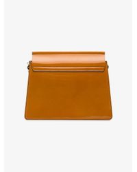 Chloé Caramel Brown Faye Patent And Leather Shoulder Bag