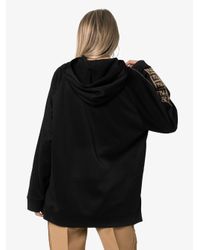 Fendi Cotton Ff Logo Zipped Jacket in Black | Lyst