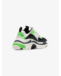 black and green triple s