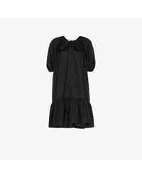 CECILIE BAHNSEN Black Flared Hem Midi Dress
