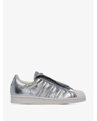 adidas Leather Superstar Fr Sneakers in Silver (Metallic) - Lyst