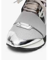 balenciaga race runner silver