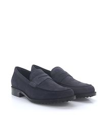 Tod's Loafers D00640 Suede Blue for men