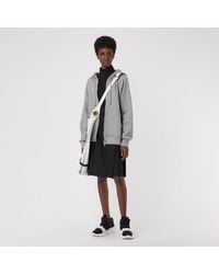 burberry vintage check detail jersey hooded top