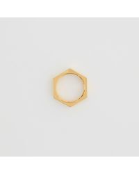 Burberry Gold-plated Nut Ring in Light Gold (Metallic) for Men - Lyst