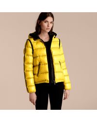 burberry yellow puffer coat