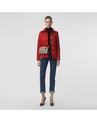 Burberry Diamond Quilted Jacket in Military Red (Red) - Lyst
