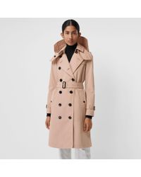 burberry kensington hooded trench coat