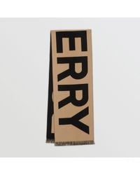 burberry logo jacquard scarf