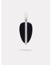 BY PARIAH Black Small Diamond Pebble Pendant