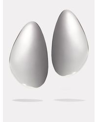 BY PARIAH White Large Sculptural Earrings
