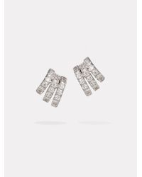 BY PARIAH White Classic Pavé Earring Stack