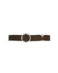 Ralph Lauren | Green Circular-buckle Suede Belt | Lyst