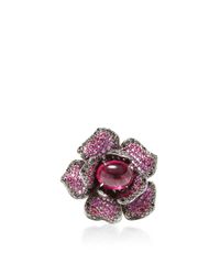 Wendy Yue | Red Butterfly and Flower Cocktail Ring | Lyst