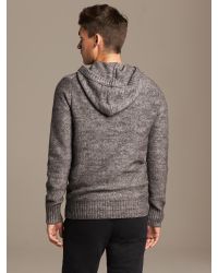 Banana Republic Gray Heritage Hooded Pullover Sweater for men