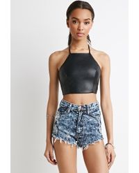 faux leather top forever 21