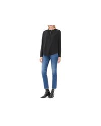 Sandro | Black Evelina Silk Top | Lyst