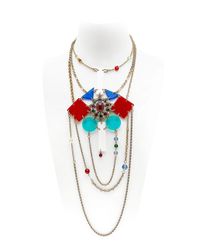 Maria Zureta | Metallic Rainbow & Gold Chain Necklace | Lyst