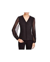 Elie Tahari | Black Peony Blouse | Lyst