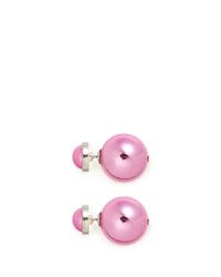 Kenneth Jay Lane | Pink Double Sphere Earrings | Lyst
