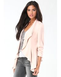 dusty pink waterfall jacket