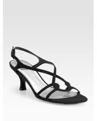 Stuart Weitzman | Black Reversal Strappy Peau De Soie Sandals | Lyst