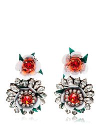 Shourouk | White Flower Earrings | Lyst