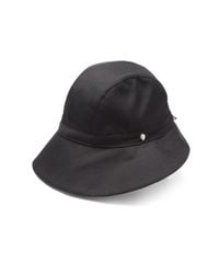 Helen Kaminski | Black Laguna Leather-trimmed Canvas Hat | Lyst