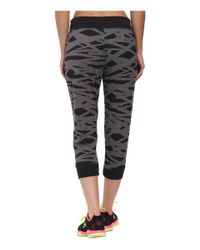 Under Armour Black Ua Charged Cotton® Tri-blend Printed Capri