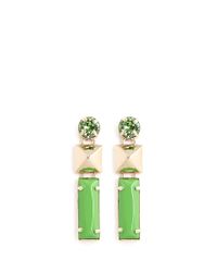Valentino | Green Stud Strass Earrings | Lyst
