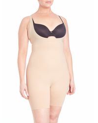 Spanx | Natural Shape My Day Open-bust Mid-thigh Plus-size Bodysuit | Lyst