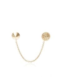 Sydney Evan | Metallic Diamond Spike Studs with Chain | Lyst