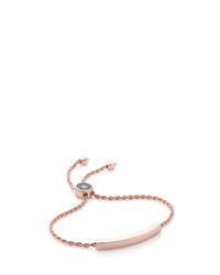 Monica Vinader | Metallic Linear Evil Eye Bracelet | Lyst