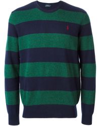 striped polo sweater
