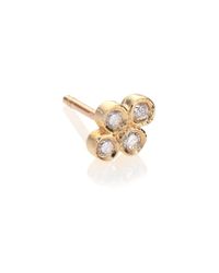 Jacquie Aiche | Metallic Diamond & 14k Yellow Gold Cluster Single Stud Earring | Lyst
