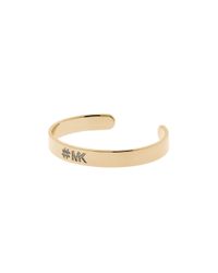Michael Kors | Gold Burnished Pavé Hashtag Hinge Cuff | Lyst