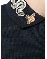 gucci collar shirt snake