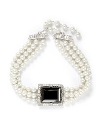 Kenneth Jay Lane | Black Jet Stone Pearl Choker | Lyst