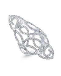 Anne Sisteron - Metallic 14kt White Gold Diamond Taylor Ring - Lyst