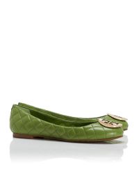 tory burch green flats