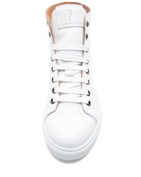 Marc jacobs Mens High Top Leather Sneakers in White for Men | Lyst
