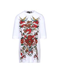 Love Moschino | White Short Sleeve T-shirts | Lyst