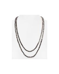 Carolee | Gray Beaded Necklace, 60" | Lyst