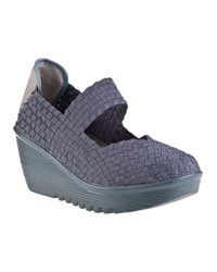 Bernie Mev - Gray Lulia Wedge Dark Grey Fabric - Lyst