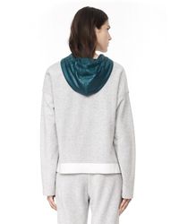Alexander Wang Gray French Terry Sweatshirt With Hood