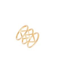 Trina Turk | Metallic Diamond Open Work Ring | Lyst