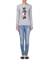 Love Moschino | Gray Long Sleeve Sweater | Lyst