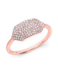 Anne Sisteron - Metallic 14kt Rose Gold Diamond Buckle Ring - Lyst