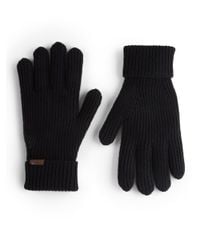 Burberry | Black Cashmere/wool Rib-knit Gloves | Lyst