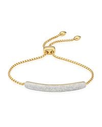 Monica Vinader | Metallic Esencia Diamond Bar Bracelet | Lyst